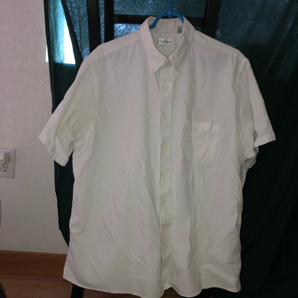 A men’s button down tee shirt